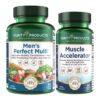 Purity Muscle Accelerator + Men's Multi bundle frontal view