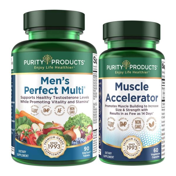 Purity Muscle Accelerator + Men's Multi bundle frontal view