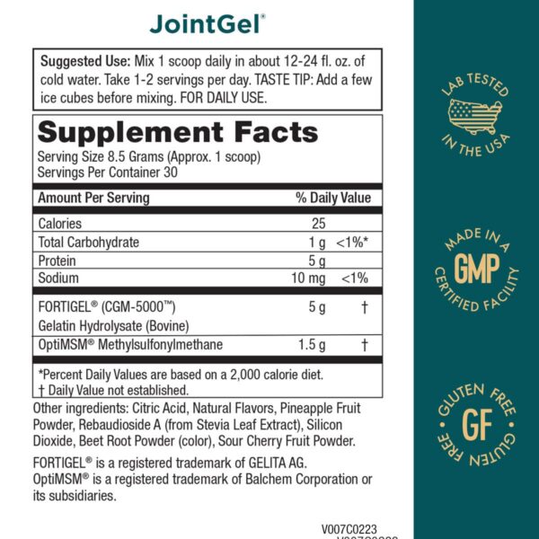 Etiqueta Purity Flexuron articulaciones