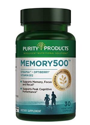 Purity Products Memory500 cápsulas nootrópico Bacopa monnieri