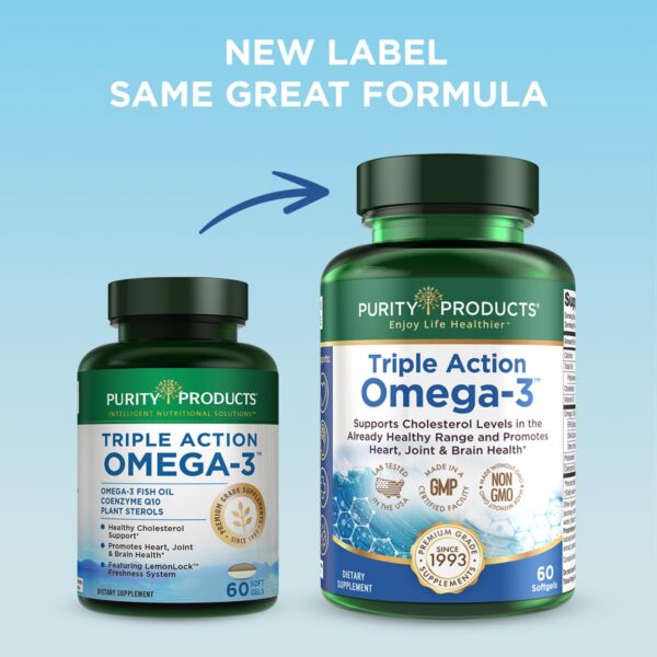 Frasco con cápsulas blandas Purity Omega-3