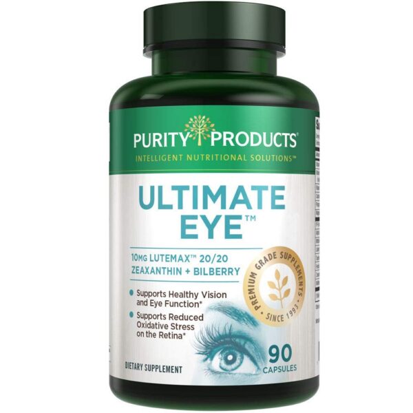 Version 1.0.0 Empaque de Ultimate Eye Support de Purity con cápsulas