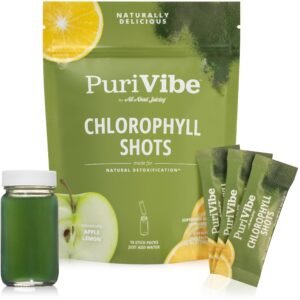 PuriVibe shots clorofila superalimento en sobres 15 unidades