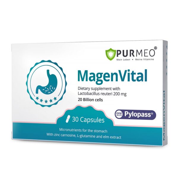 Purmeo suplemento probiótico para tratamiento H pylori 5 en 1