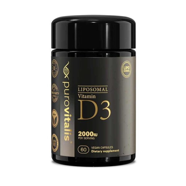 Frasco frontal PUROVITALIS Vitamina D3 liposomal