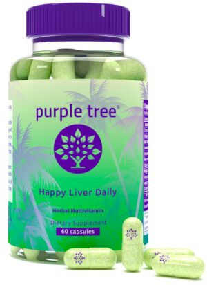 Purple Tree Happy Liver suplemento hepático natural 60 cápsulas