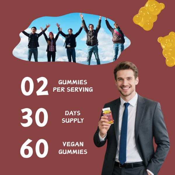 Vista de la etiqueta con vitaminas