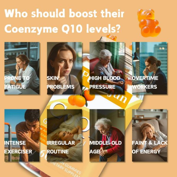 Frascos de CoQ10 gomitas Putaojun