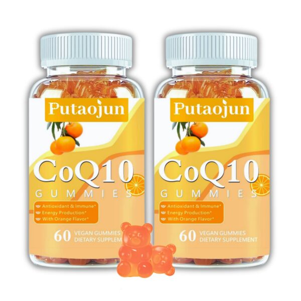 Frente de la caja Putaojun CoQ10 gomitas