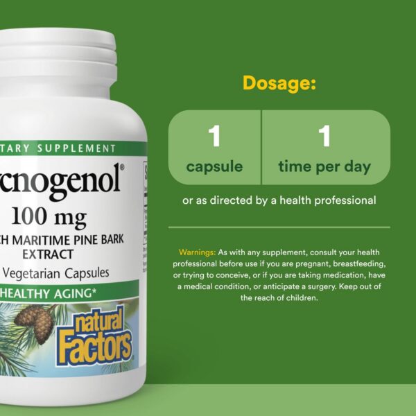 Cápsulas Pycnogenol Natural Factors 100 mg