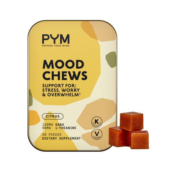 PYM Mood Chews gomitas cítricas para manejo del estrés y ánimo