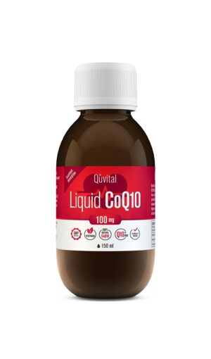 Frasco de Q10Vital CoQ10 liquido 100 mg