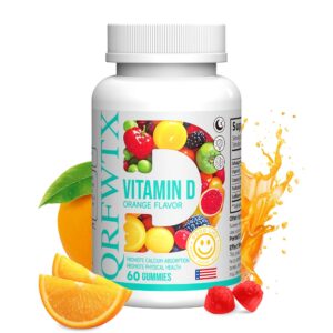 QRFWTX gomitas Vitamina D2 frasco frontal