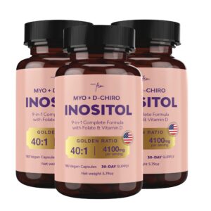 Paquete de suplemento inositol QSTA para mujeres 3 botellas