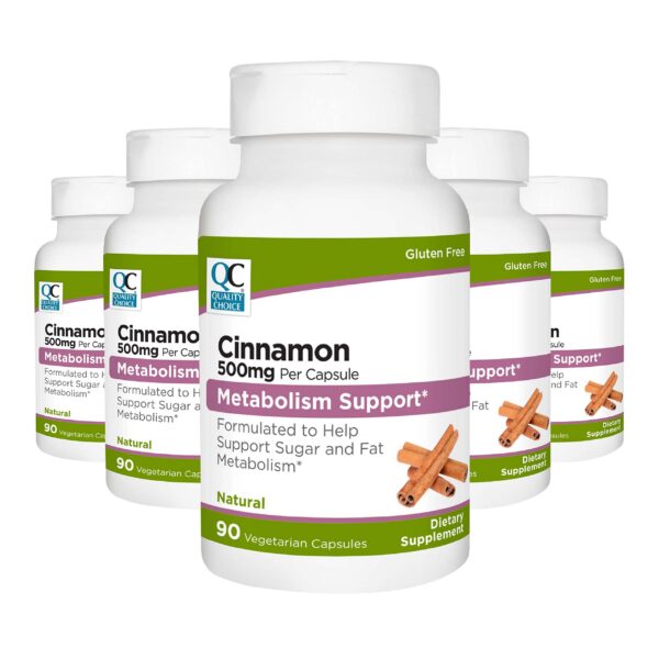 Suplemento de canela calidad Choice 500 mg cápsulas vegetarianas