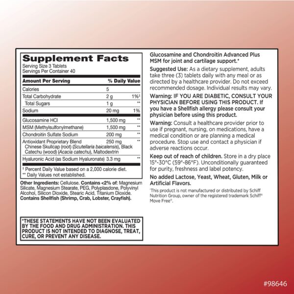 Frasco Quality Choice glucosamina 1500 mg