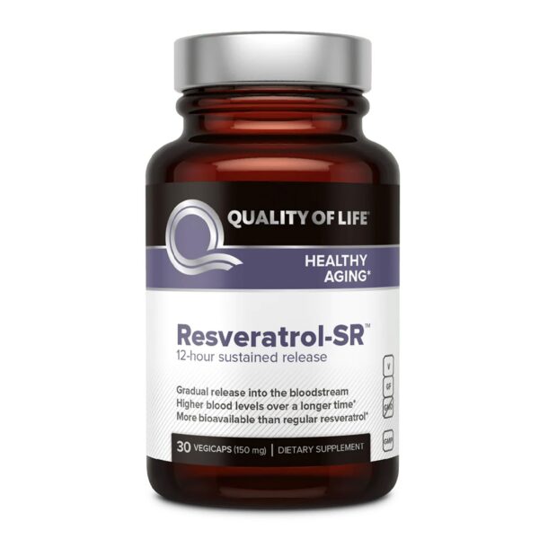 Frente de la caja Quality of Life Resveratrol SR
