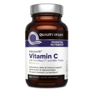 Quality of Life vitamina C Advasorb 60 vegicapsulas alta absorción