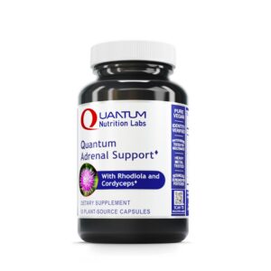 Frasco de Quantum Adrenal Support con etiqueta