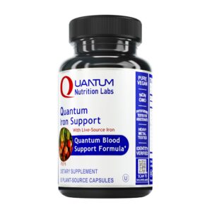 Version 1.0.0 Frente del envase Quantum Nutrition Labs Hierro Vegano 60 cápsulas