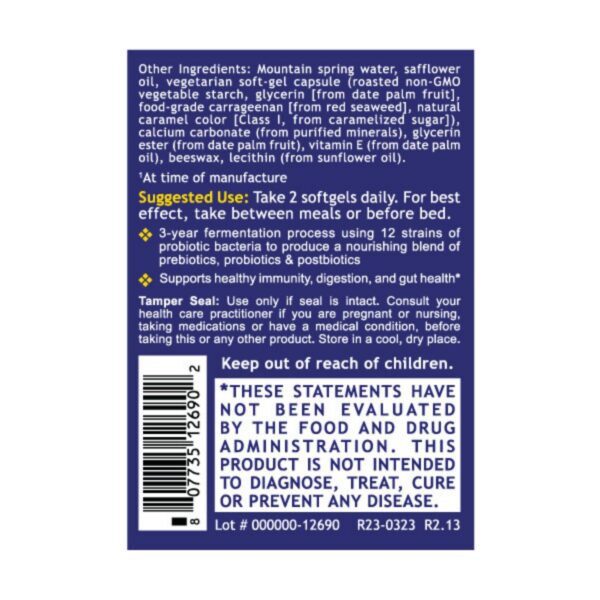 Frasco de Probiotic Support con etiqueta