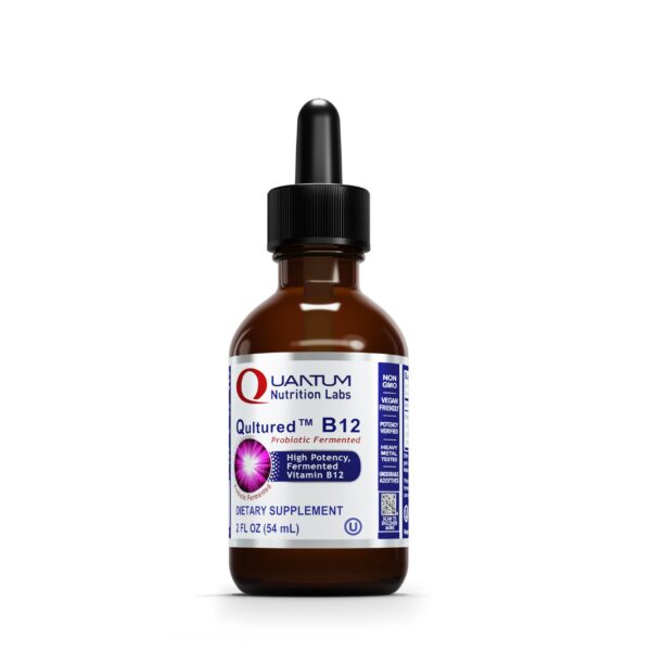 Quantum Nutrition Qultured B12 etiqueta y empaque