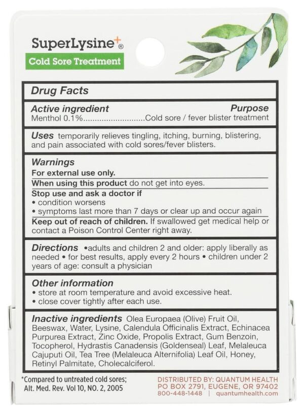 Contenido en tubo de lisina Quantum