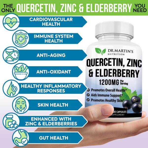 Quercetina zinc y saúco cápsulas para salud inmune