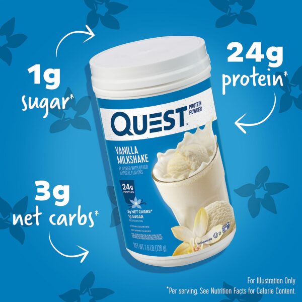 Quest Vanilla Milkshake etiqueta lateral