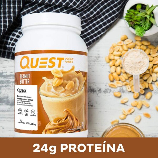 Tapa del frasco Quest Peanut Butter Protein Powder
