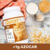 Frasco visto de costado de Quest Protein Powder