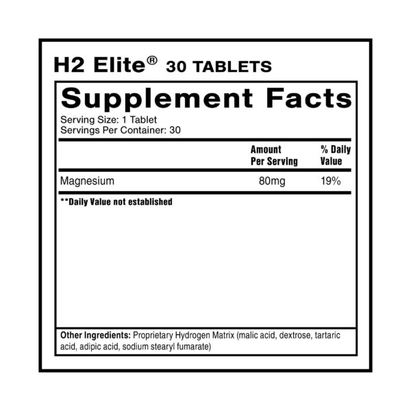 Frasco con etiqueta de Quicksilver H2 Elite