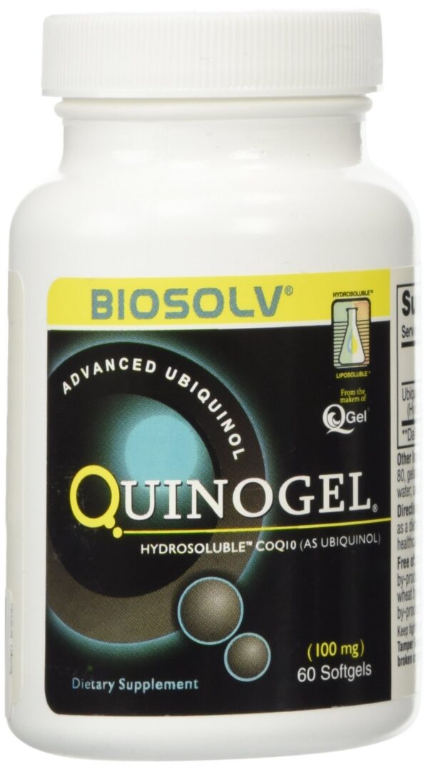 QuinoGel ubiquinol CoQ10 envase y etiqueta