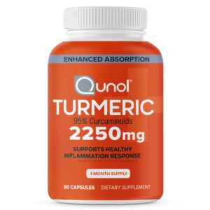 Qunol cúrcuma curcumina pimienta negra 2250mg 90 cápsulas