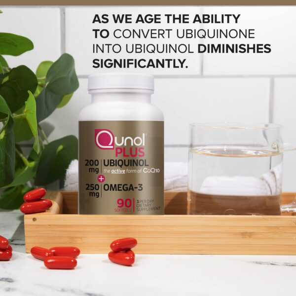 Frente de envase Qunol Plus ubiquinol