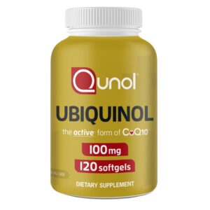 Qunol ubiquinol CoQ10 cápsulas frente al envase