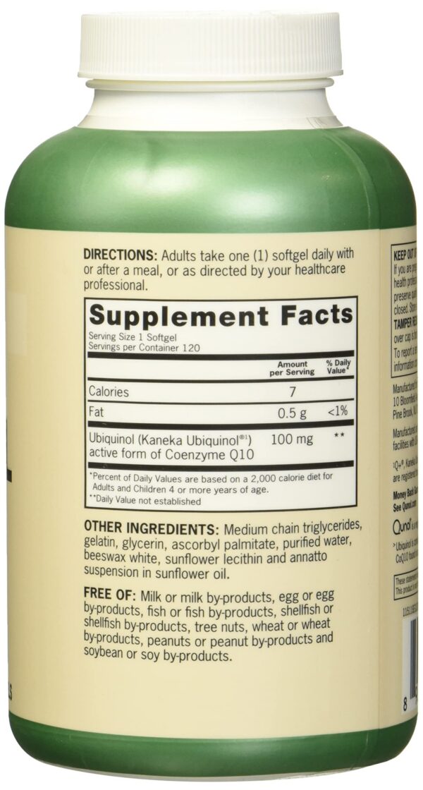 Qunol Ubiquinol etiqueta lateral