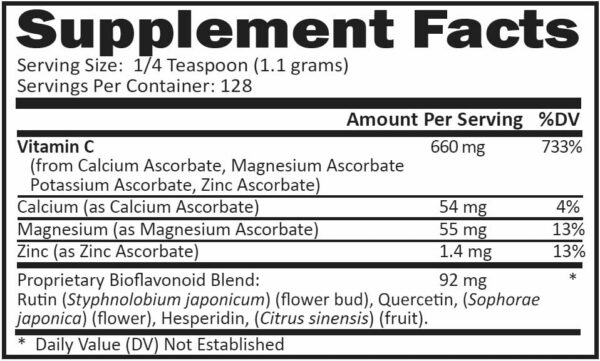 R-Garden polvo vitamina c complejo suplemento salud 5 oz