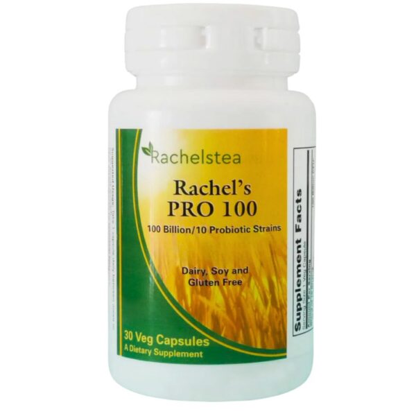 Version 1.0.0 Rachel’s Pro 100 probióticos cápsula alta potencia salud intestinal