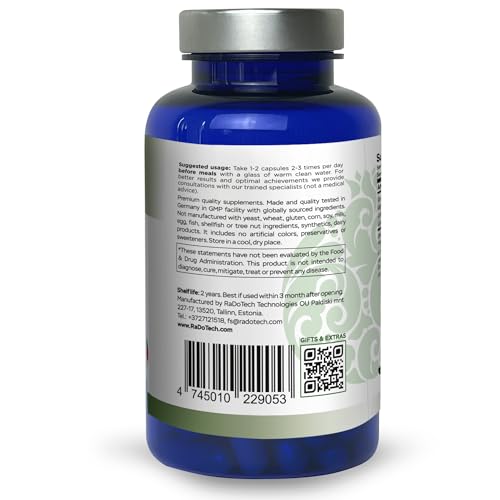 RaDoTech Ginkgo Biloba cápsulas vegetarianas envase frontal