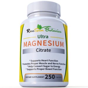RaeSun Botanics Magnesio Citrato etiqueta frontal