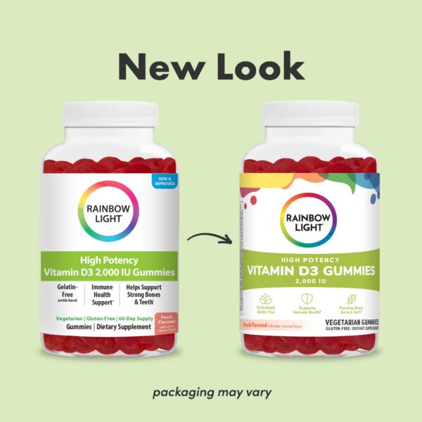 Rainbow Light gomitas vitamina d3 base pectina sin gelatina