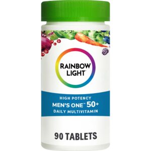 Version 1.0.0 Rainbow Light multivitamínico hombres 50 plus botella frente
