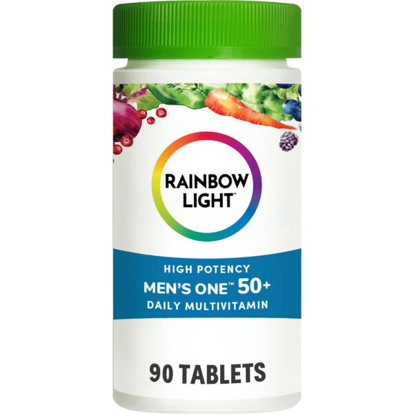 Rainbow Light multivitamínico hombres 50 plus botella frente