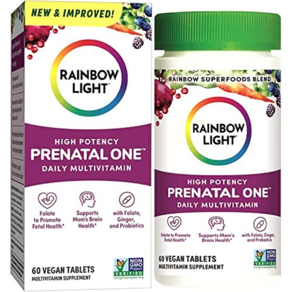 Rainbow Light multivitamínico prenatal alta potencia 60 tabletas
