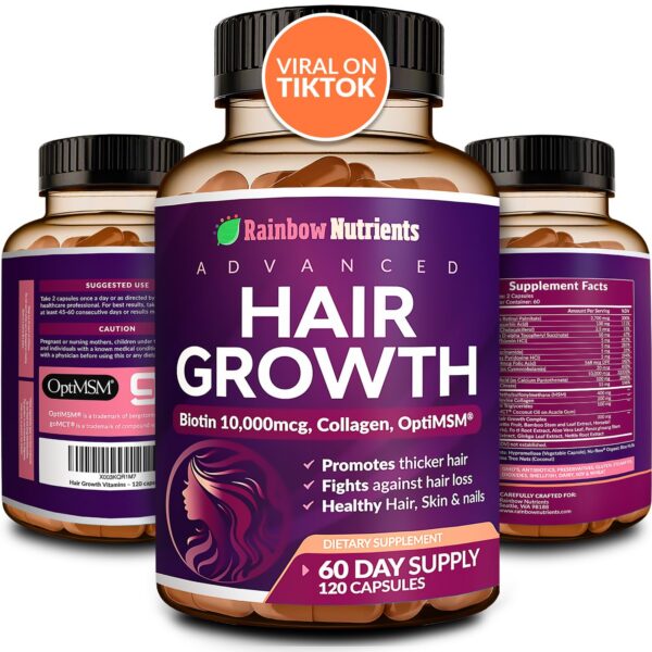 Rainbow Nutrients Hair Growth frasco frontal