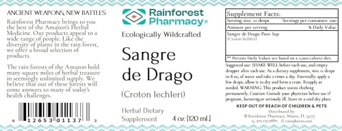 Etiqueta detallada del producto Dragon’s Blood