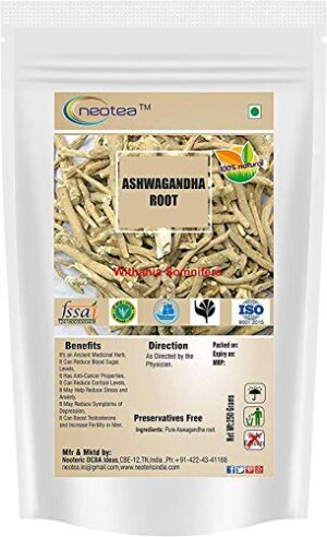Version 1.0.0 Raíz de Ashwagandha neotea 250 gramos paquete frontal