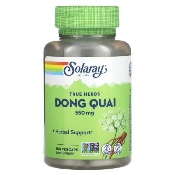Raíz de Dong Quai Solaray 550mg suplemento saludable menstrual