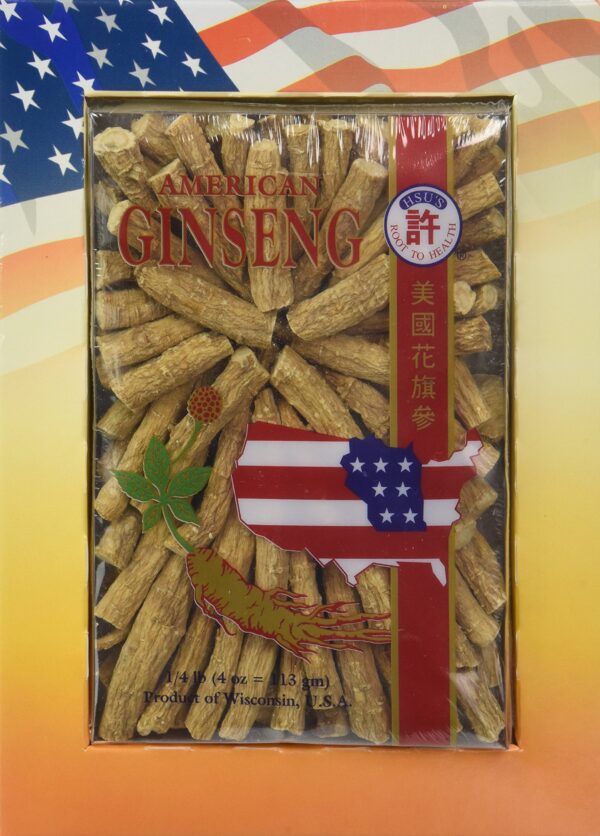 Raíz de Ginseng Americano Hsu's Ginseng caja 4oz